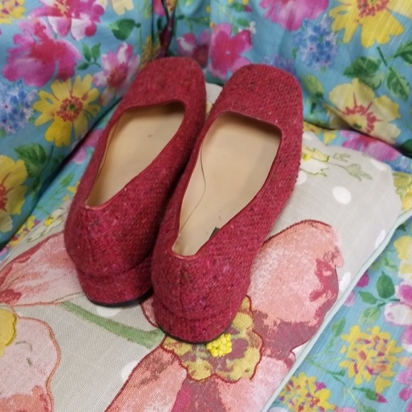 Kate Spade Raspberry Tweed Flats - Picture 7 of 7